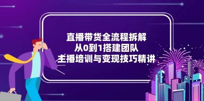 直播带货全流程大揭秘：手把手教你从零搭建团队、搞定主播培训和变现-安索博客网
