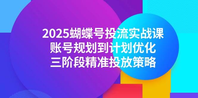 2025蝴蝶号投流实战课：从账号规划到计划优化，三阶段精准投放策略-安索博客网