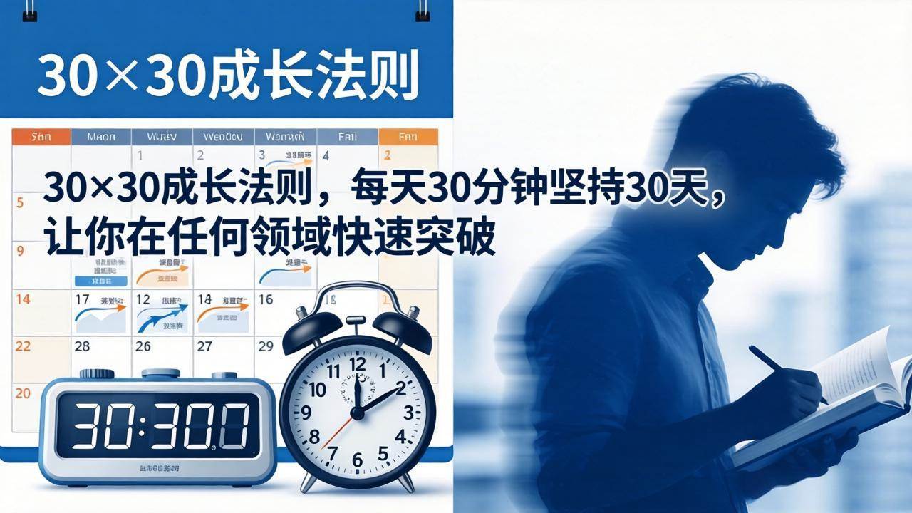 18057期付费文章：30×30成长法则，每天半小时，坚持一个月，让你在任何领域都能飞快进步-安索博客网