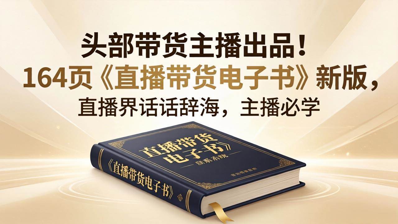 头部带货主播亲编！164页《直播带货电子书》新版，主播必备话术大全-安索博客网