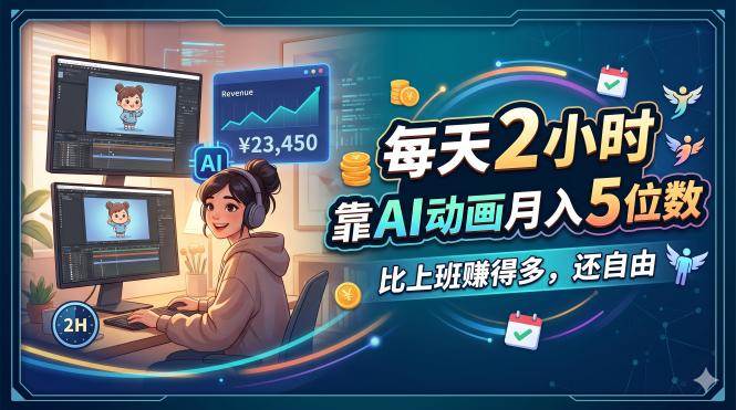 （18051期）每天2小时，用AI动画月入5位数，比上班轻松多了-安索博客网