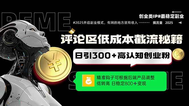 评论区低成本引流秘籍，精准钩子直抓用户，单账号一天多300个创业粉，稳稳的-安索博客网