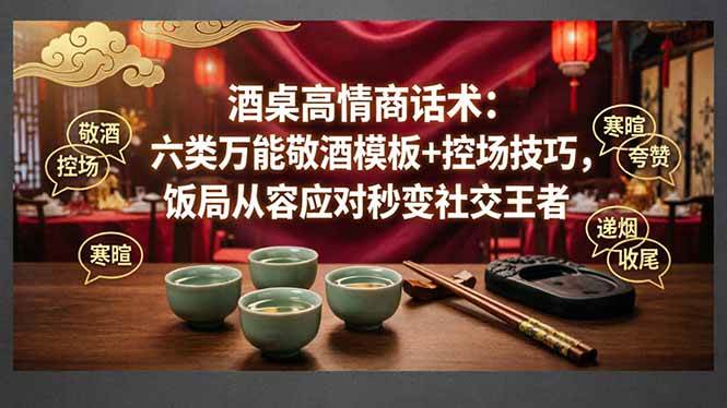 （18020期）付费文章：酒桌高情商话术——六类万能敬酒模板+控场技巧，让你在饭局上轻松hold住全场，秒变社交达人-安索博客网