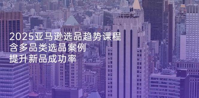 2025亚马逊选品风向标课程，多品类实战案例，新品爆单率蹭蹭涨-安索博客网