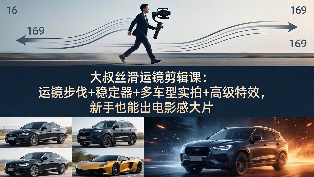 大叔的丝滑运镜剪辑课：新手也能拍出电影感大片-安索博客网
