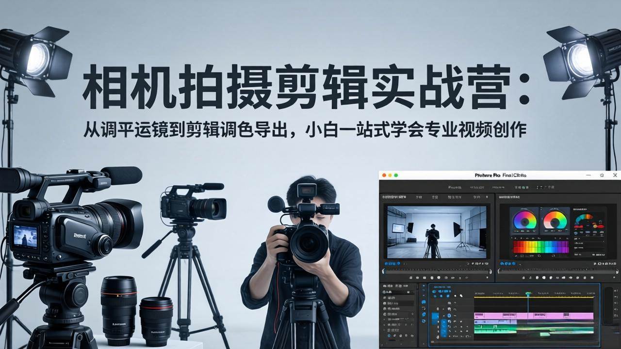 相机拍摄剪辑实战营：小白也能轻松拍出专业视频-安索博客网
