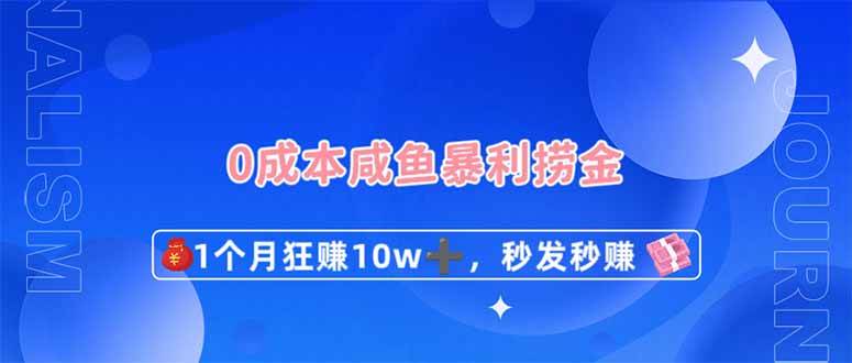 0成本闲鱼轻松赚钱，月入10W+的秒发秒赚玩法-安索博客网