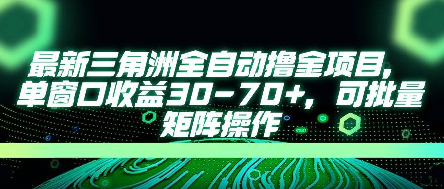最新三角洲全自动撸金项目，单窗口赚30-70，还能批量搞起来-安索博客网