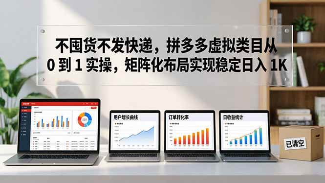（17989期）不囤货不发货，拼多多虚拟店铺从0到1实操，矩阵运营稳稳日赚1K-安索博客网