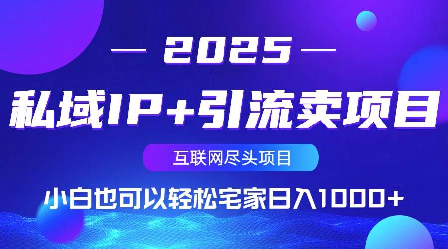 私域IP+引流卖项目，小白也能轻松宅家日入1000+-安索博客网