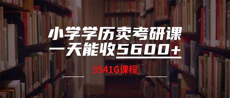 小学学历也能卖考研课？一天进账5600块！（附3580G考研资料包）-安索博客网