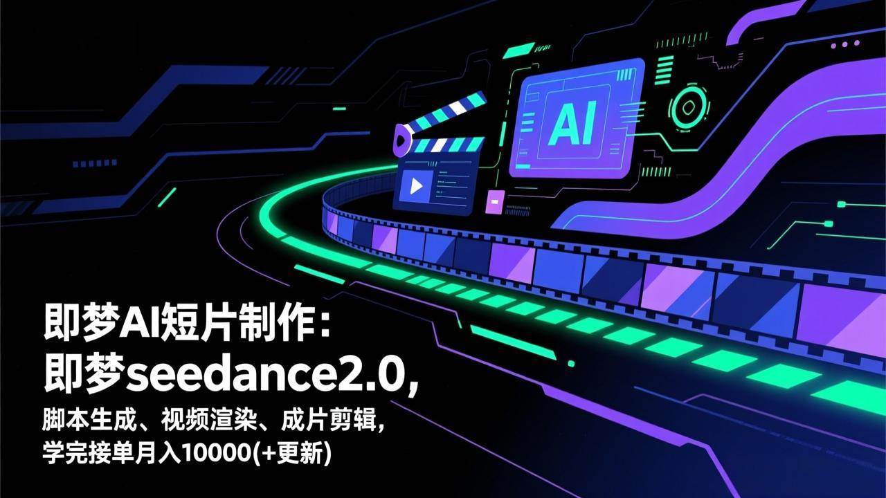 （17969期）即梦AI 短片制作（新版）：即梦seedance2.0，脚本生成、视频渲染、成片剪辑，学完接单月入10000+-安索博客网