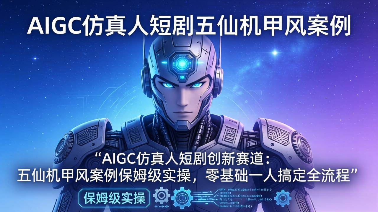 这套AIGC仿真人短剧课，手把手教你一个人搞定全流程-安索博客网