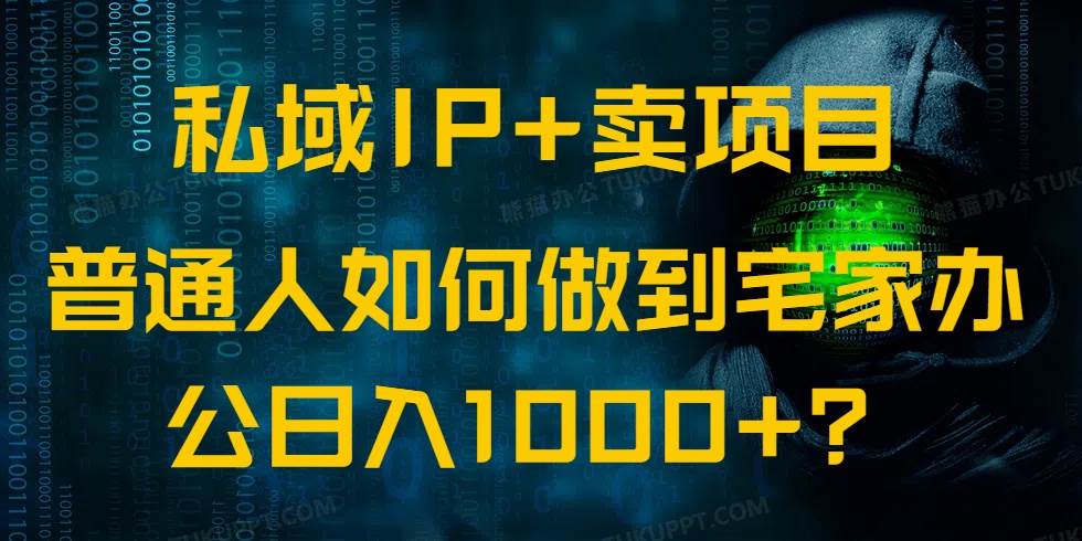 宅家也能日入1000+？普通人靠“私域IP+卖项目”轻松搞钱-安索博客网