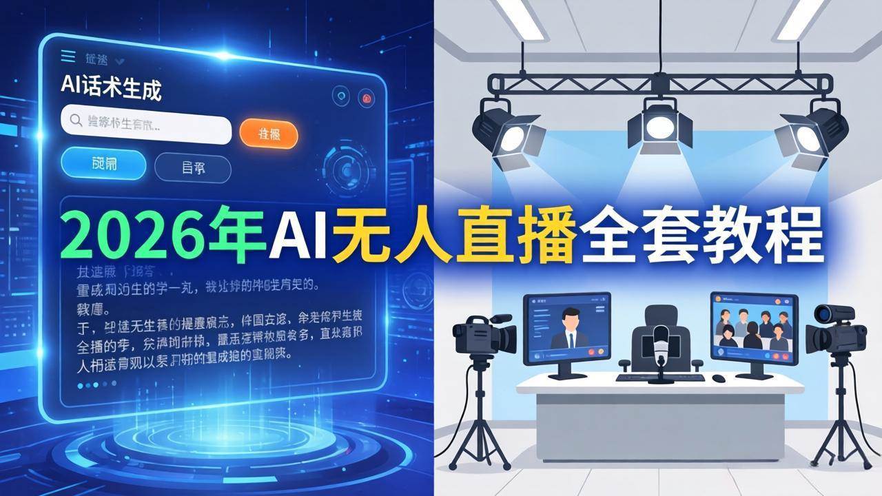 2026年AI无人直播全套教程：从零搭建自动开播，躺着也能赚-安索博客网