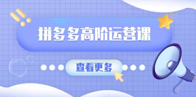 （14327期）拼多多高阶运营课：极致群爆款玩法，轻付费无限复制，手把手教你打造单品爆款-安索博客网