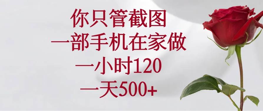 （14248期）手机截图就能赚，在家干，一小时120，一天500多-安索博客网