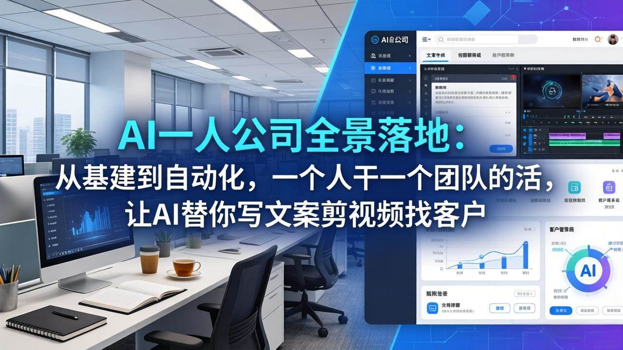 （17939期）一个人干一整个团队的活儿？这套方法让你轻松当老板，AI替你写文案、剪视频、找客户-安索博客网