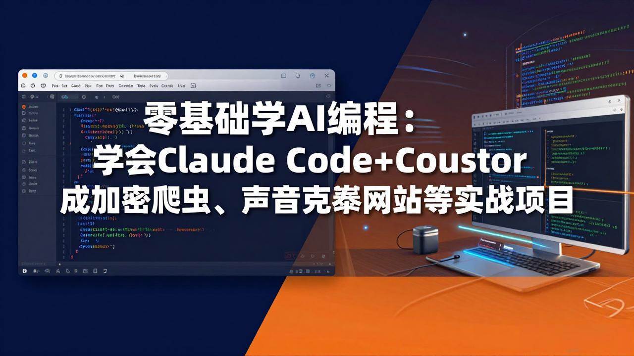 零基础学AI编程：用Claude Code+Cursor搞定加密爬虫、声音克隆网站这些实战项目-安索博客网