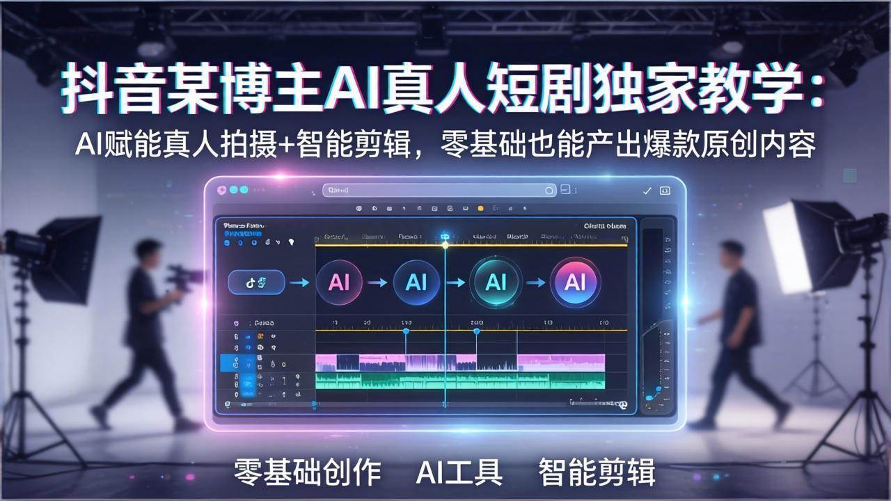 （17942期）抖音某博主AI真人短剧独家教学：AI帮你拍真人+自动剪辑，零基础也能做出爆款原创内容-安索博客网