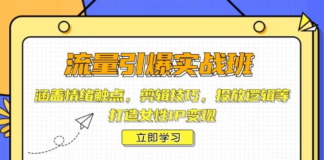 流量引爆实战班：手把手教你打造女性IP，轻松变现-安索博客网