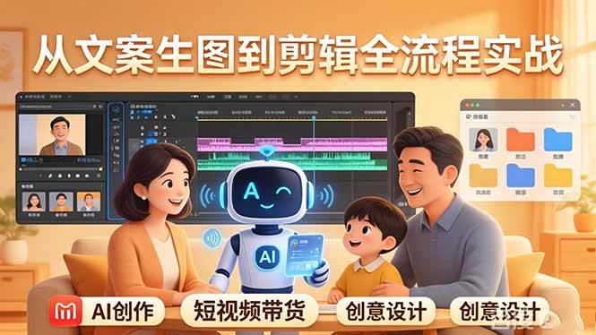 （17916期）原创 AI 剧情短视频带货：AI+家庭剧情+带货广告，从文案生图到剪辑全流程实战-安索博客网