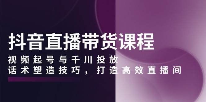 抖音直播带货陪跑课：从零开始到赚钱，手把手教你搞定高效直播间-安索博客网