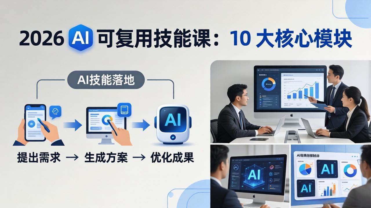 2026 AI新技能课来了！4月新课，10大模块带你玩转AI，干活直接出成果-安索博客网