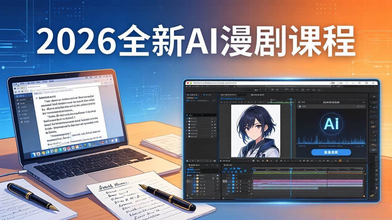 2026全新AI漫剧课来啦！从写剧本到配音，一站式搞定，小白也能上手-安索博客网