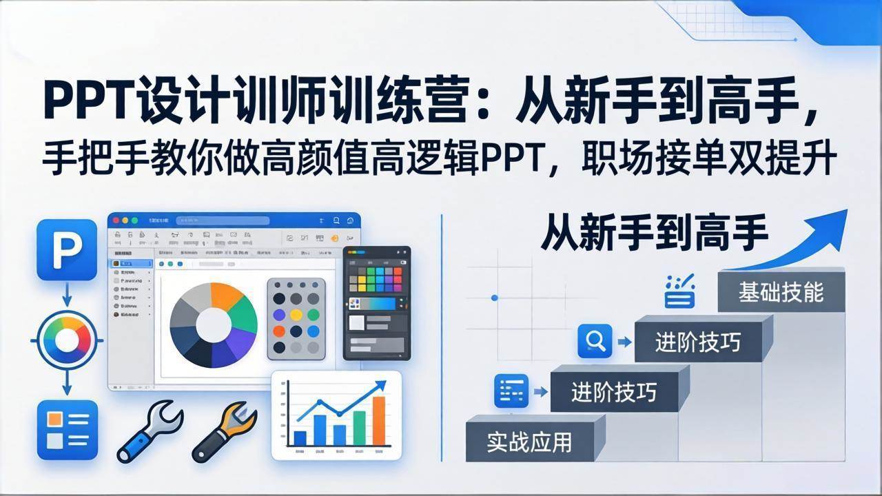 （17886期）PPT设计训练营：从菜鸟变大神，手把手带你搞定高颜值+逻辑满分的PPT，职场和接单两不误-安索博客网