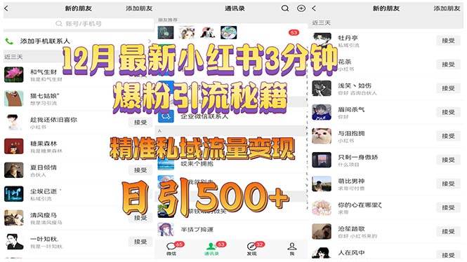 小红书最新爆粉秘籍：3分钟引流500+，轻松赚大钱！-安索博客网