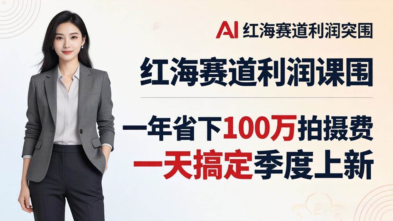 服装老板的AI模特图课：一年省下百万拍摄费，一天搞定季度上新，轻松突围红海-安索博客网