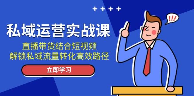 私域运营实战课：直播带货+短视频，手把手教你搞定私域流量转化-安索博客网