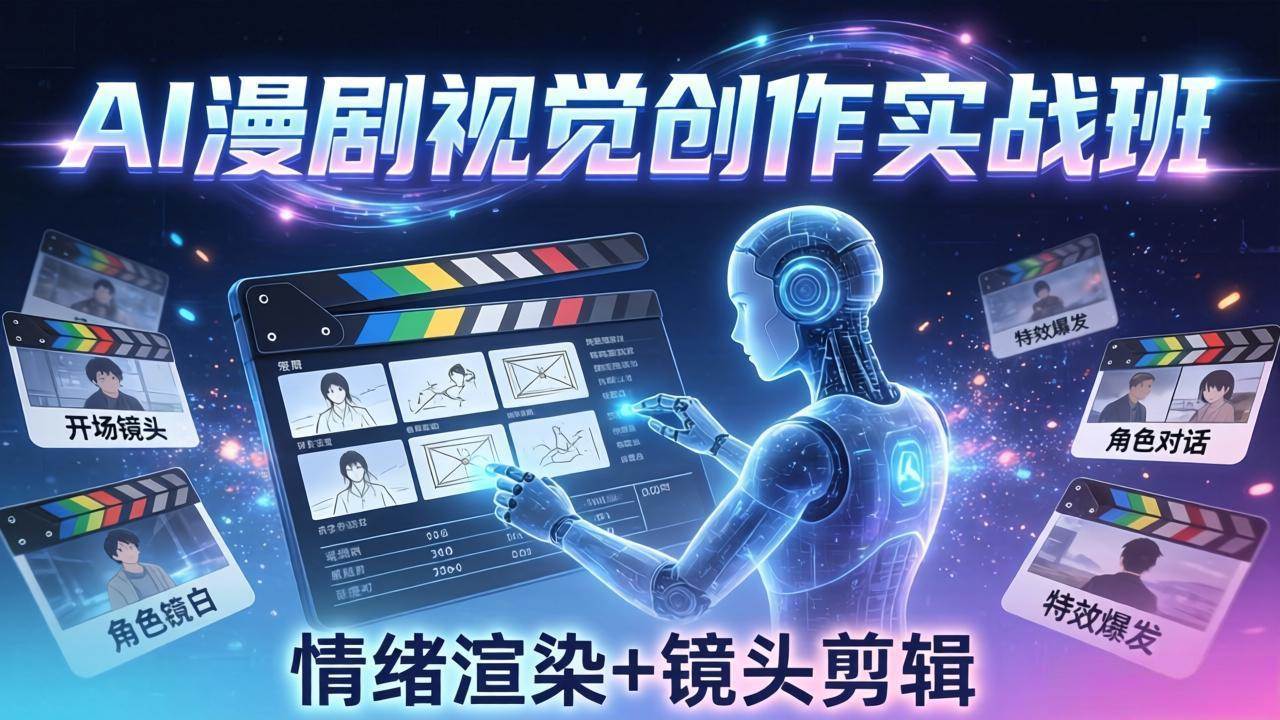 （17874期）AI漫剧视觉导演实战班，从脚本到成片全搞定，分镜设计情绪渲染一次学会-安索博客网