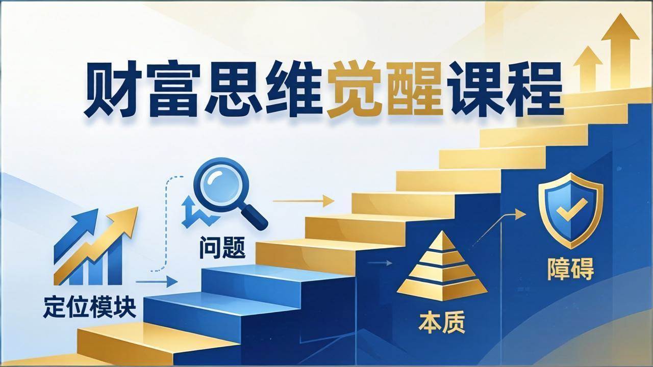 财富思维觉醒第十期：3天大课四个模块，一针见血看透问题，扫清人生绊脚石-安索博客网