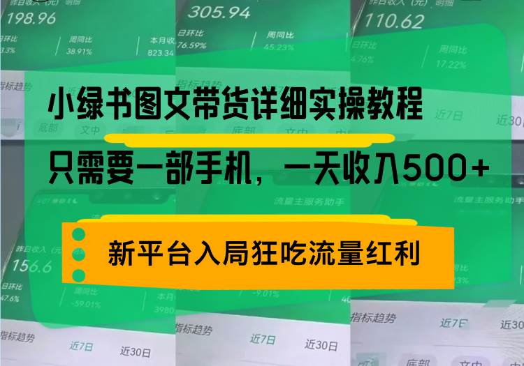 小绿书图文带货实操教程，一部手机日赚500+，轻松搞定-安索博客网