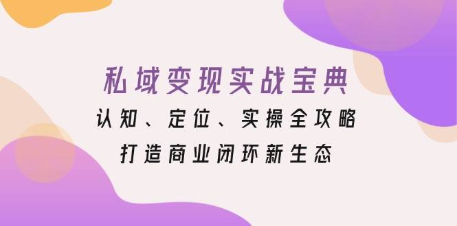 私域变现实战宝典：搞懂认知、找准定位、学会实操，轻松打造赚钱闭环-安索博客网