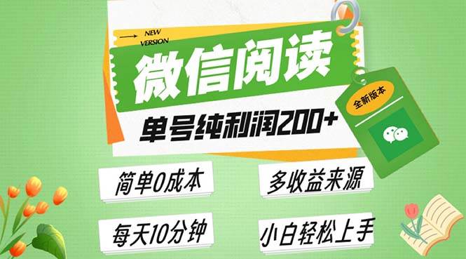 最新微信阅读6.0来了！每天5分钟，轻松赚200+，还能批量放大，零成本上手-安索博客网