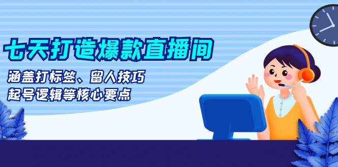 七天搞定爆款直播间：打标签、留人、起号全讲透-安索博客网
