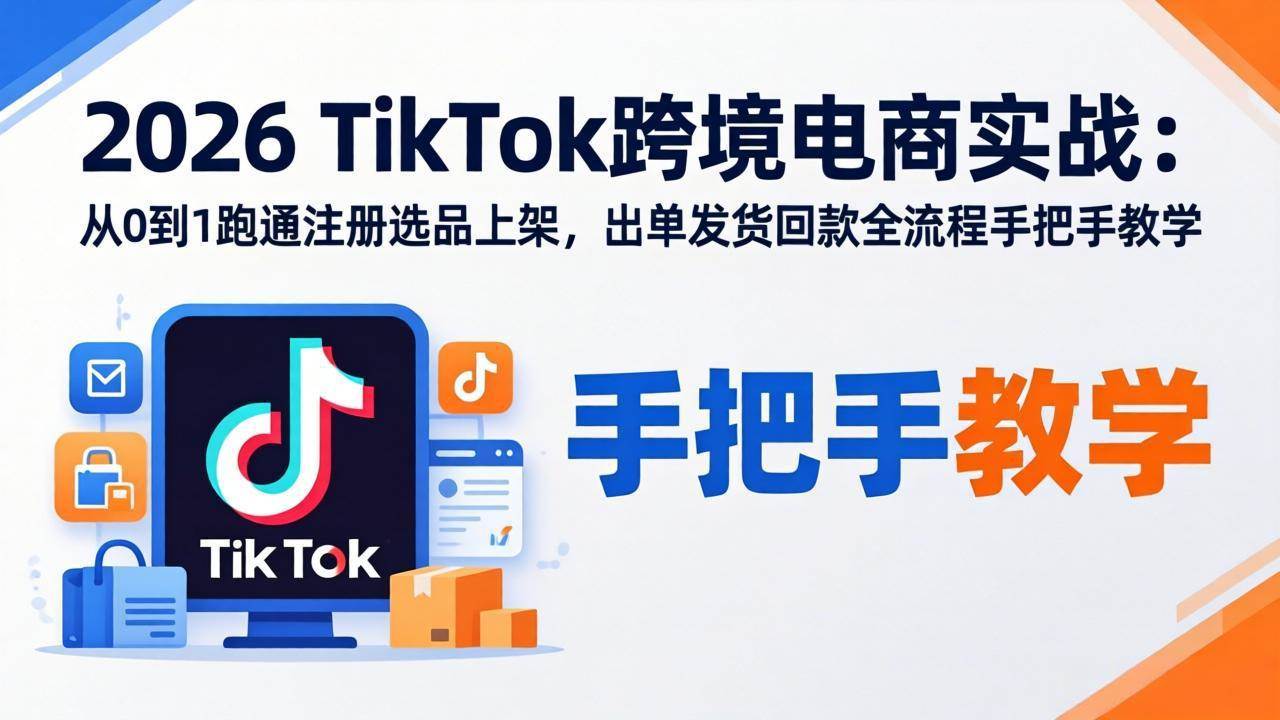 2026年TikTok跨境电商实战：从零开始，手把手教你注册、选品、上架、出单、发货、回款-安索博客网