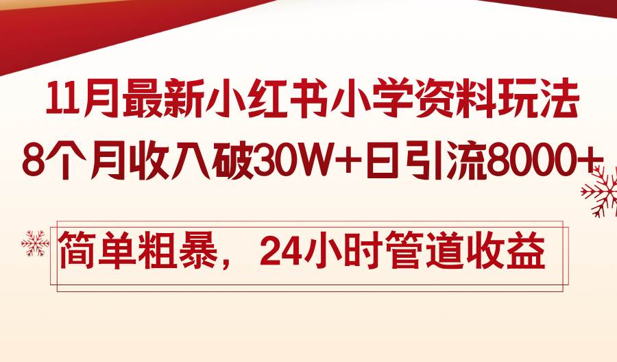 小红书卖小学教辅，8个月赚30万，每天引流8000+，简单又粗暴！-安索博客网