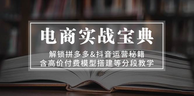 电商实战宝典：拼多多&抖音运营秘籍大公开，高价付费模型手把手教你搭建-安索博客网