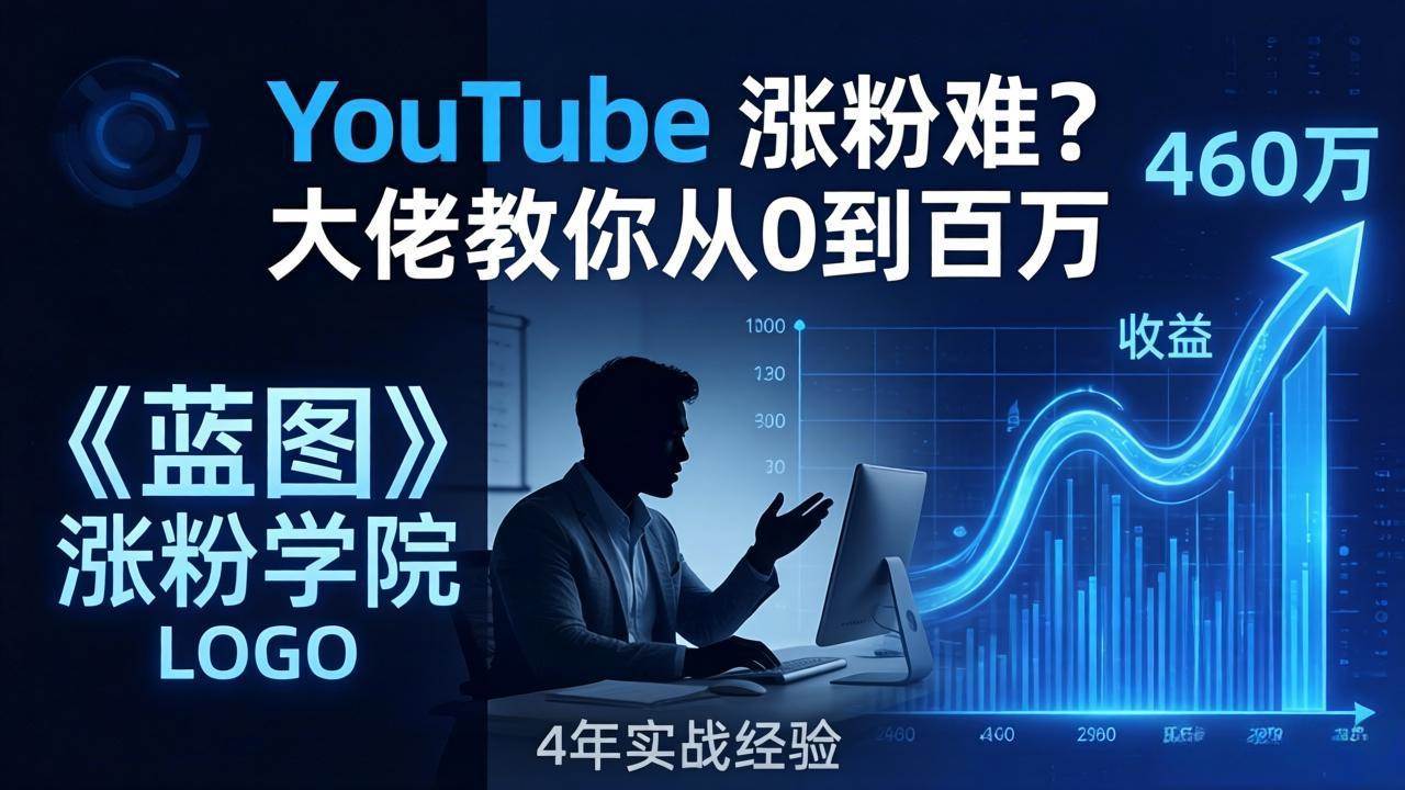 （17836期）YouTube 涨粉难？《蓝图涨粉学院》：4 年赚 460 万的大佬带你从0到百万-安索博客网