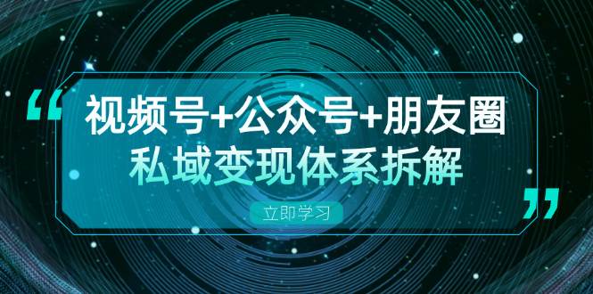 （13174期）视频号+公众号+朋友圈私域变现体系拆解，全网流量枯竭下的应对策略-安索博客网