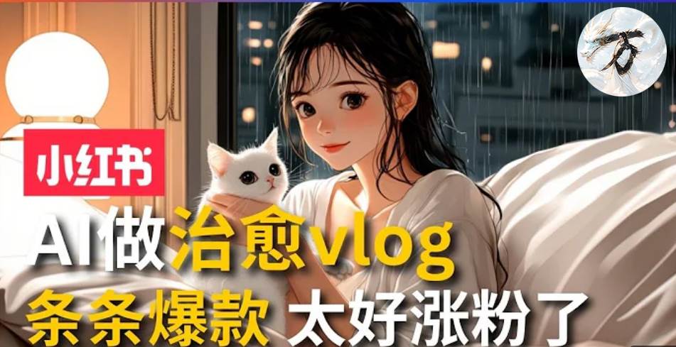 (13172期) AI治愈系vlog动画视频，小红书一个月轻松涨粉破万，商单报价1500+，日入2000+-安索博客网