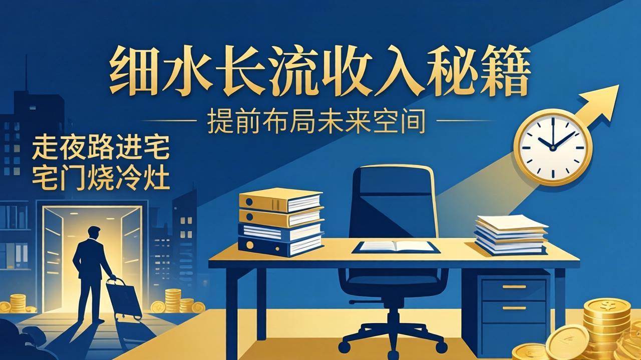 细水长流赚钱秘诀：走夜路、进宅门、烧冷灶，提前布局未来-安索博客网
