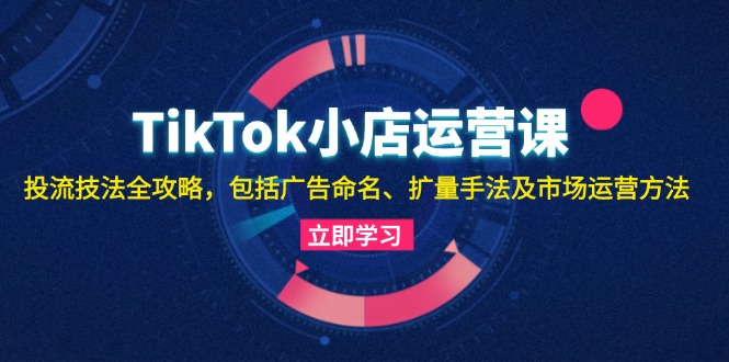 （13063期）TikTok小店运营课：投流玩法全揭秘，广告命名、扩量技巧和市场运营一网打尽-安索博客网