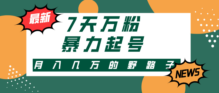 （13047期）3-7天冲万粉，快手暴力起号，变现路子多到爆，新手小白也能秒上手，月入几万不是梦-安索博客网