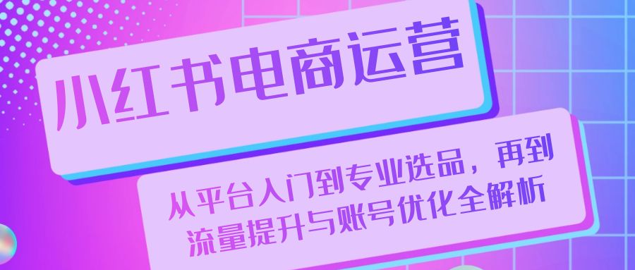 小红书电商运营保姆级教程：从新手入门到爆款选品，流量起飞和账号优化全搞定-安索博客网