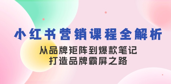 （13017期）小红书营销大揭秘，从品牌矩阵到爆款笔记，手把手教你霸屏-安索博客网